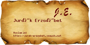 Jurák Erzsébet névjegykártya