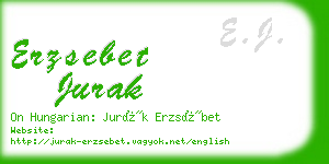 erzsebet jurak business card